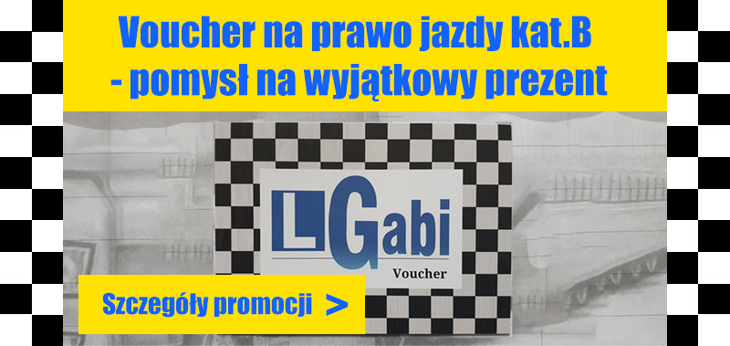 Promocje OSK GABI: PROMOCJA - Voucher na prawo jazdy kat.B - pomysł na wyjątkowy prezent