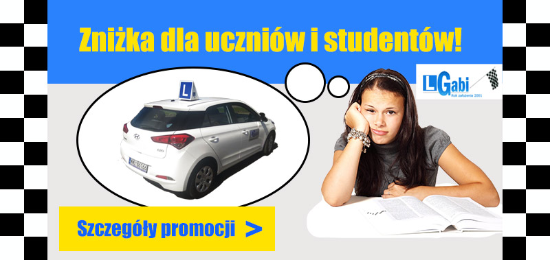 Promocje OSK GABI: PROMOCJA - Zniżka dla uczniów i studentów